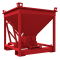Concrete Silo | red painted RAL 3003 | 375 l, external dimensions: 1088 x 1088 x 1115 mm